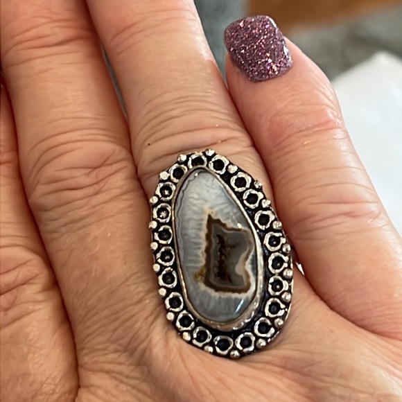 #87 Solar Agate Handcrafted Ring ๐ Size 7.25 NWOT - Picture 8 of 14